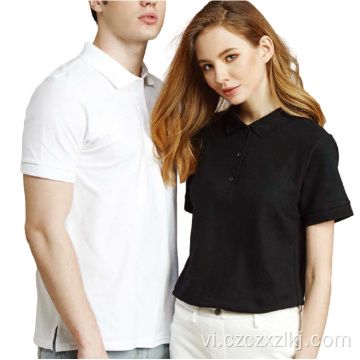 Thương hiệu áo sơ mi polo kinh doanh lưới vải cotton solid